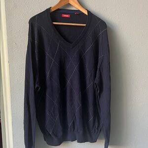 Izod Men's Dark Blue Crewneck Sweater